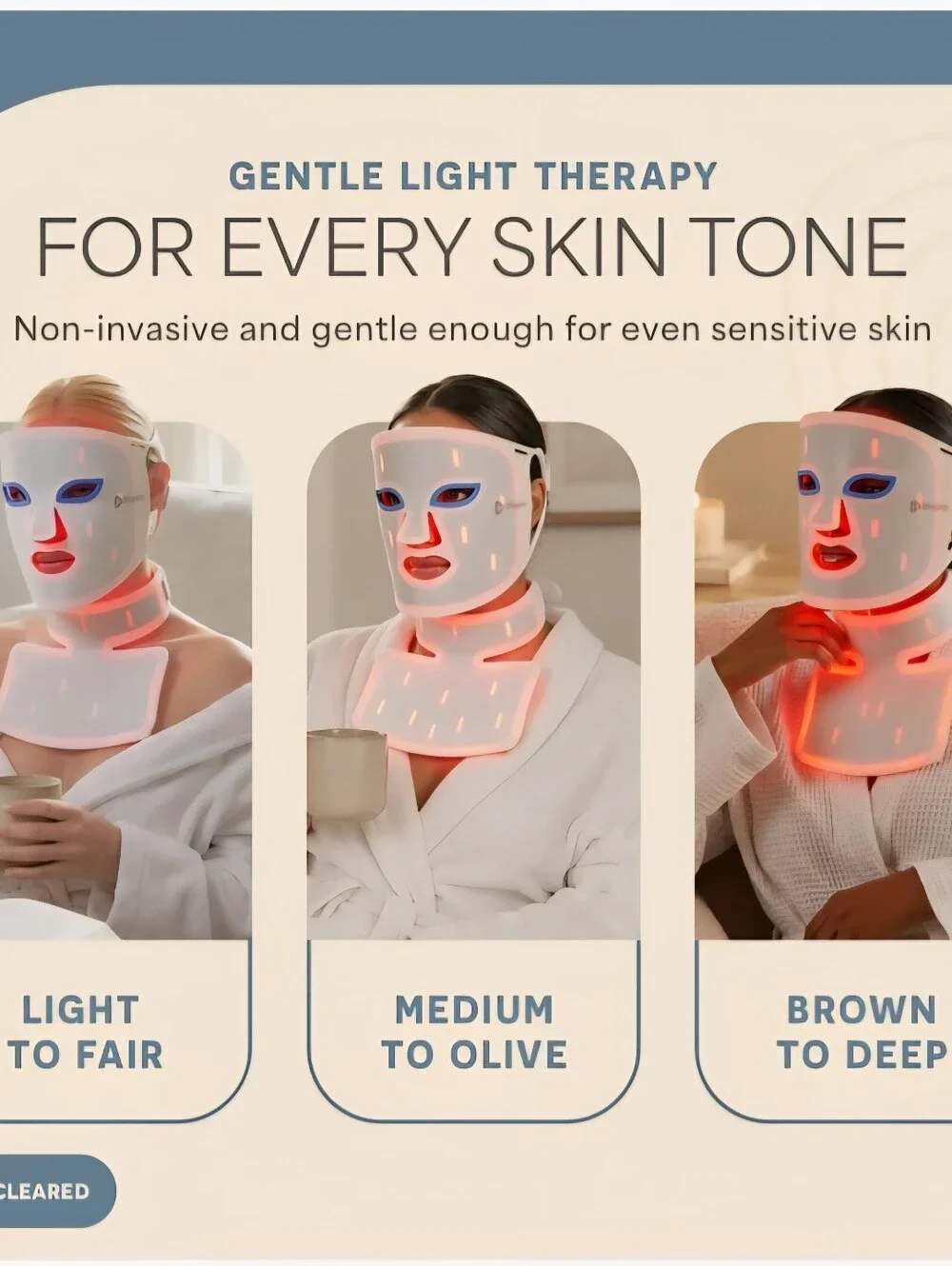 NEW Lifepro RevitaGlow Pro LED Red Light Therapy Mask Silicone For Face and Neck